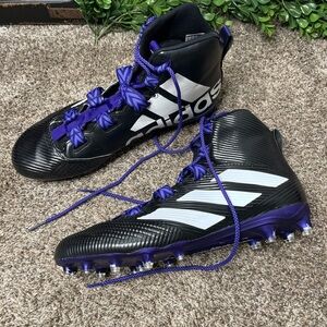 Adidas Football Cleats Freak Carbon Black Purple Gridlock Sz 16